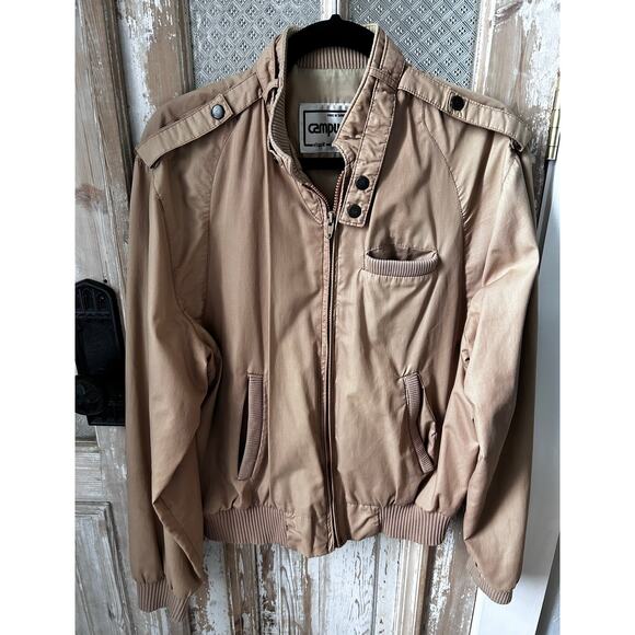 Vintage 1980s Esprit Campus Windbreaker, Beige, Size M/LUnisex